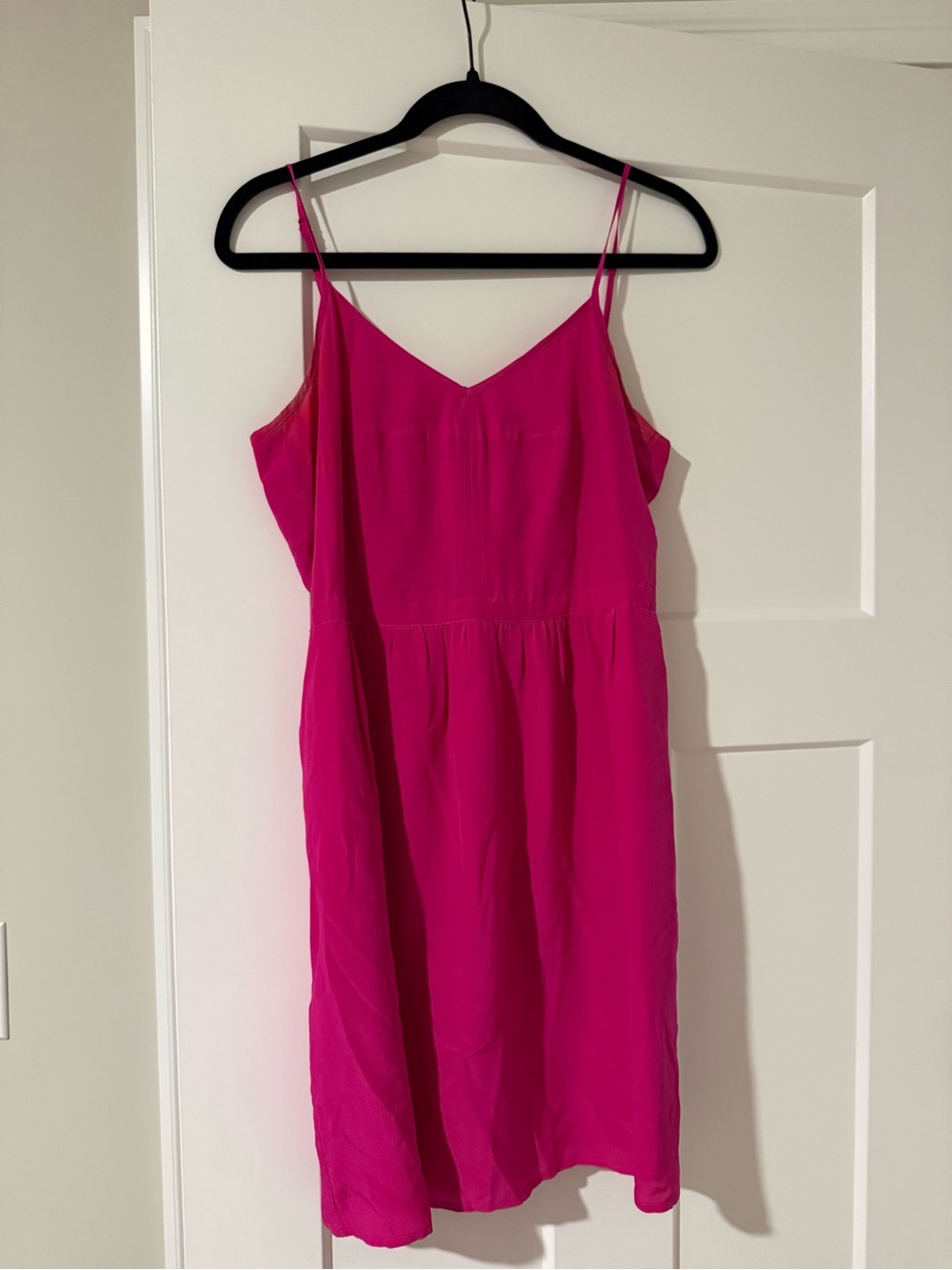 Madewell Hot Pink Slip Dress with Spaghetti Straps